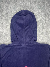 Load image into Gallery viewer, Y2K Mcbling Juicy Couture Purple Pink Rhinestone Zip Up Hoodie, Size Medium
