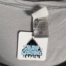 Load image into Gallery viewer, Grey Graphic Wings Cross Tee with Sequin Shoulders – Size 2XL
