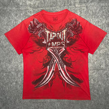 Load image into Gallery viewer, Tapout Red Y2K Gothic Grunge Cyber Tribal 2000s Top, Size XL
