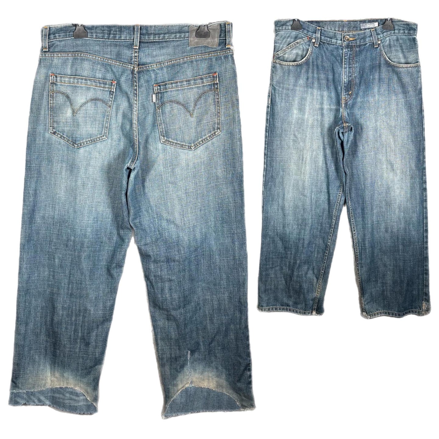 Y2K Baggy Levis Silver Tab Jeans Blue Light Wash 36W 30L Vintage Streetwear