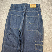 Load image into Gallery viewer, Rocawear 2000s Dark Wash Embroidered Logo Carpenter Jeans, Waist 36
