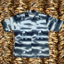 Load image into Gallery viewer, Southpole Graffiti Blue Cartoon Y2K 2000s Vintage Button Shirt, Size XL
