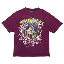 Load image into Gallery viewer, Southpole Purple Graffiti Y2K Hiphop 2000s Streetwear Top, Size Large
