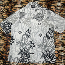 Load image into Gallery viewer, Southpole Y2K Graffiti Hiphop Grey Streetwear 2000s Button Shirt, Size M
