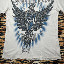 Load image into Gallery viewer, Affliction Georges St Pierre Rush Eagle Cyber Tribal Gothic Angel Top, Size L
