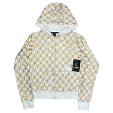 Load image into Gallery viewer, Rocawear Y2K Vintage White and Gold Mcbling Hoodie, Size Small
