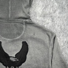 Load image into Gallery viewer, Harley Davidson Eagle Grey Y2K Biker 2000s Hoodie, Size Large
