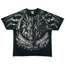 Load image into Gallery viewer, Liquid Blue 2001 Rare &#39;Dragon Catcher&#39; Black White Gothic Top, Size XL
