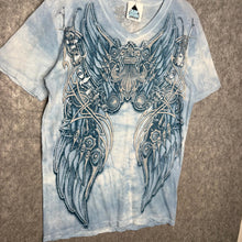 Load image into Gallery viewer, Ring of Fire Blue Angel Wing Cyber Tribal Y2K Top, Size XL
