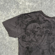 Load image into Gallery viewer, Xtreme Couture Skull Punk Y2K Gothic Grunge Black Top, Size X-Large
