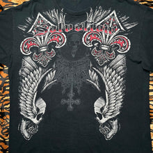 Load image into Gallery viewer, Salvation Black Red Gothic 2000s Fleur De Lis Grunge Top, Size XL
