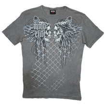 Load image into Gallery viewer, MMA Elite Grey Gothic Cross Skull Grunge 2000s Top, Size Medium
