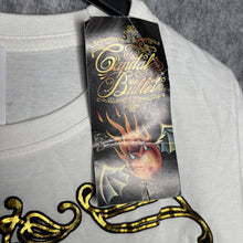 Load image into Gallery viewer, Capital Bullet White Gothic Cross Tattoo Skull Grunge Top, Size M
