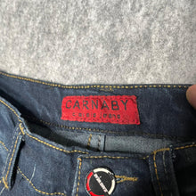 Load image into Gallery viewer, Carnaby Embroidered Dragon Blue Y2K 2000s Jeans, Size Small W28
