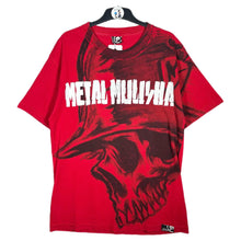 Load image into Gallery viewer, Y2K Grunge Gothic Affliction Style Metal Mullisha Red T-shirt Size L
