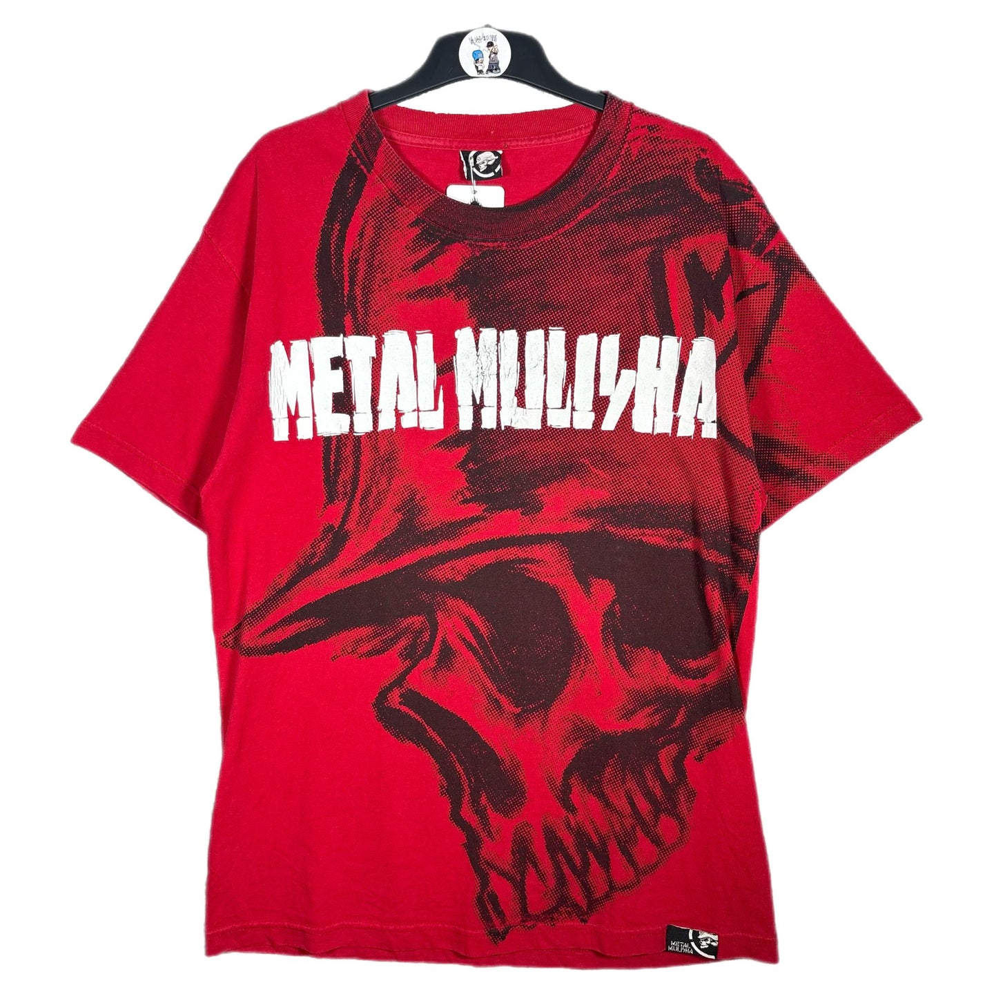 Y2K Grunge Gothic Affliction Style Metal Mullisha Red T-shirt Size L