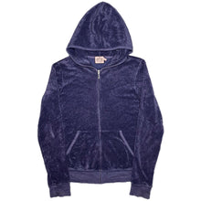 Load image into Gallery viewer, Juicy Couture Navy Velour Y2K Mcbling 2000s Hoodie, Size Large
