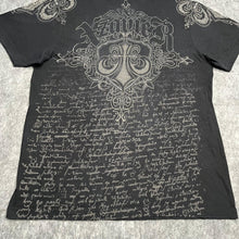 Load image into Gallery viewer, Xzavier Valhalla Gothic Grunge Warrior Y2K Black Tribal Top, Size M
