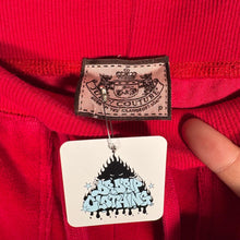 Load image into Gallery viewer, Juicy Couture Red Velour Joggers Petite Small Y2K Low Rise Tracksuit Pants
