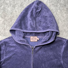 Load image into Gallery viewer, Juicy Couture Navy Velour Y2K Mcbling 2000s Hoodie, Size Large
