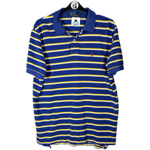 Load image into Gallery viewer, Polo Ralph Lauren Yellow Blue Stripe Polo Shirt 2XL Classic Fit
