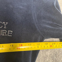 Load image into Gallery viewer, Juicy Couture Navy Stripe Rhinestone 91 Y2K Mcbling Hoodie, Size L
