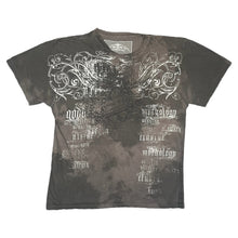 Load image into Gallery viewer, Third Rail Fleur De Lis Goth Tribal Y2K Grunge Grey Brown Vintage Top, Size 2XL
