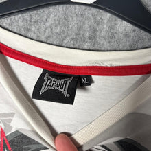 Load image into Gallery viewer, Tapout Eagle American Flag Graphic T-Shirt White Red Trim MMA Style XL

