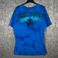 Load image into Gallery viewer, Redchapel Blue Graphic T-Shirt Y2K Gothic Streetwear Tattoo Style
