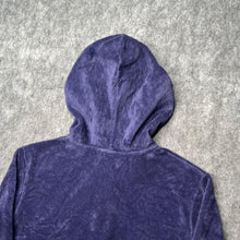 Load image into Gallery viewer, Juicy Couture Navy Velour Y2K Mcbling 2000s Hoodie, Size Large
