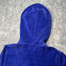 Load image into Gallery viewer, Juicy Couture Blue Velour Y2K Mcbling 2000s Hoodie, Size Small
