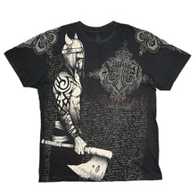 Load image into Gallery viewer, Xzavier Valhalla Gothic Grunge Warrior Y2K Black Tribal Top, Size M
