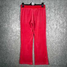 Load image into Gallery viewer, Juicy Couture Red Velour Joggers XL Y2K Vintage Flare Track Pants
