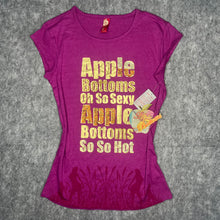 Load image into Gallery viewer, Apple Bottoms Y2K Mcbling Pink Purple Gold 2000s Top, Size XL
