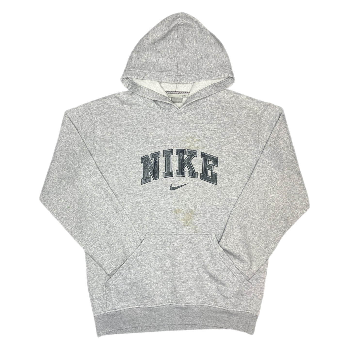 Nike Spellout Grey Vintage Y2K Streetwear Hoodie, Size Large