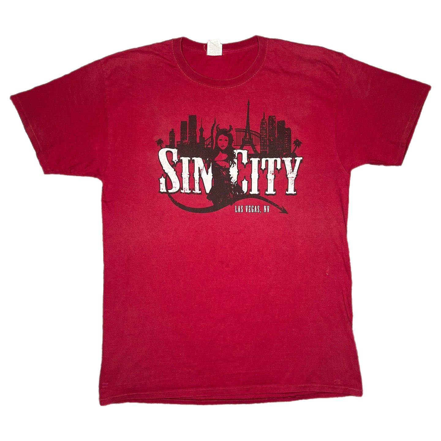 Sin City LA Gothic Devil Red Y2K Top,  Size Large