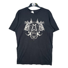 Load image into Gallery viewer, Affliction Black Tribal Crest Graphic T-Shirt 00s Y2K USA Made Size L
