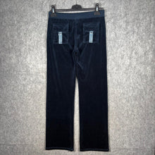 Load image into Gallery viewer, Juicy Couture Navy Velour Joggers Large Y2K 2000s Rear Pocket Detail
