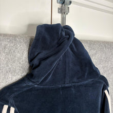 Load image into Gallery viewer, Juicy Couture Navy Stripe Rhinestone 91 Y2K Mcbling Hoodie, Size L
