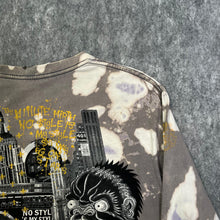 Load image into Gallery viewer, Shiroi Neko Y2K Tattoo Graffiti 2000s Brown Multi Long Sleeved Top, Size XL
