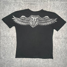 Load image into Gallery viewer, Throwdown x Affliction Eagle Wing Black Gothic Grunge Rare Top, Size XL
