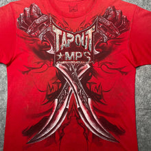 Load image into Gallery viewer, Tapout Red Y2K Gothic Grunge Cyber Tribal 2000s Top, Size XL
