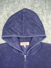 Load image into Gallery viewer, Y2K Mcbling Juicy Couture Purple Pink Rhinestone Zip Up Hoodie, Size Medium
