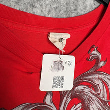 Load image into Gallery viewer, Gothic Red Skull Angel Wing Grunge Top, Size Large
