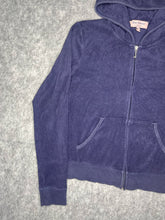 Load image into Gallery viewer, Y2K Mcbling Juicy Couture Purple Pink Rhinestone Zip Up Hoodie, Size Medium
