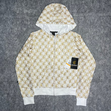 Load image into Gallery viewer, Rocawear Y2K Vintage White and Gold Mcbling Hoodie, Size Small
