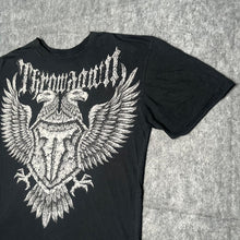 Load image into Gallery viewer, Throwdown x Affliction Eagle Wing Black Gothic Grunge Rare Top, Size XL
