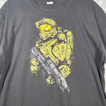 Load image into Gallery viewer, Halo Master Chief Graphic Tee Black Faded Gamer T-Shirt XL
