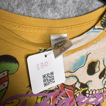 Load image into Gallery viewer, Ed Hardy Gothic Skull Y2K Yellow 2000s Top, Size XL
