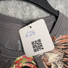 Load image into Gallery viewer, Artful Custom Skeleton Grey Angel Wing Gothic Grunge Top, Size XL
